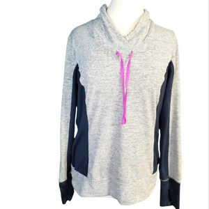 KiwiKate Activewear Long Sleeve Hooded Pullover Size Large with Thumbholes